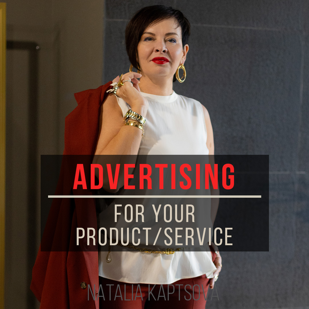 Buy advertising for your product/service in Natalia Kaptsova’s client base